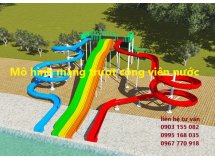 Mẫu thiết kế máng trượt hồ bơi, máng trượt công viên nước